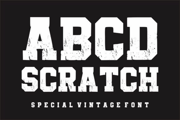 ABCD Scratch: Elevating Design with Authentic Vintage Typography