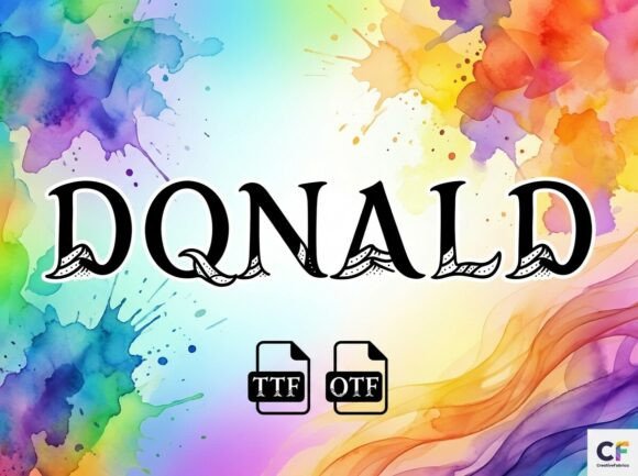 Donald: Where Celestial Whimsy Meets Typographic Precision