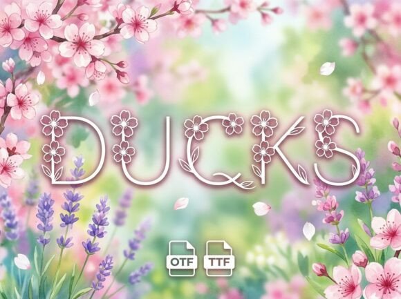 Ducks: Embracing the Beauty of Renewal Through Botanical Typography