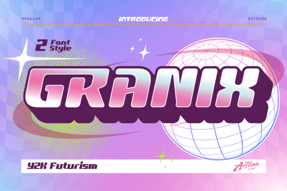 Granix: Elevating Retro-Future Design with Bold Bubble-Tech Typography