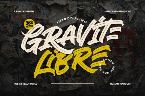 Gravité Libre: Raw Grit for Bold Display Design