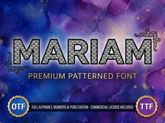 Mariam: Elevating Design with Patterned Typography